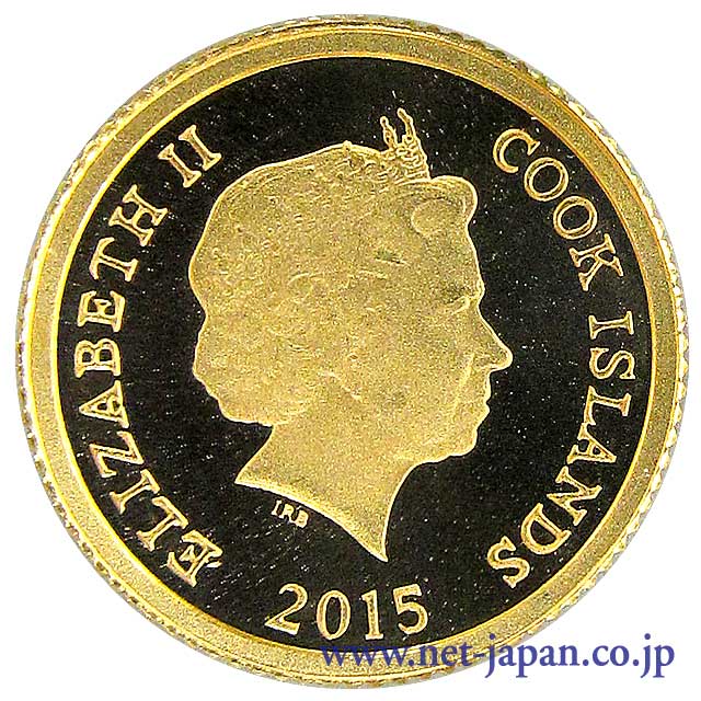 裏：イルカ1/30オンス金貨