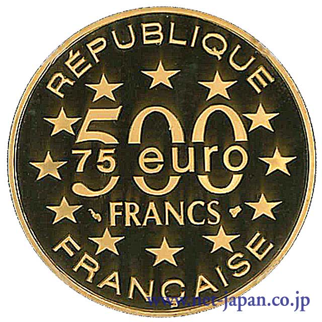 裏：聖スティーブン大聖堂500フラン金貨