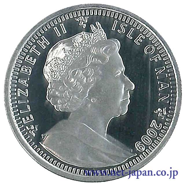 裏：マン島エンジェルプラチナ貨